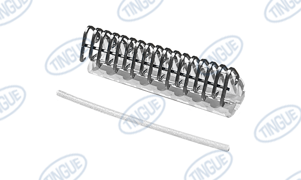 shop.tingue.com 02.02T UCM36 UNIBAR HOOK, STAINLESS STEEL W/DURASTAINLESS PINS FOR 3" WIDE BELTS(100 CARDS & 50 PINS/BOX)