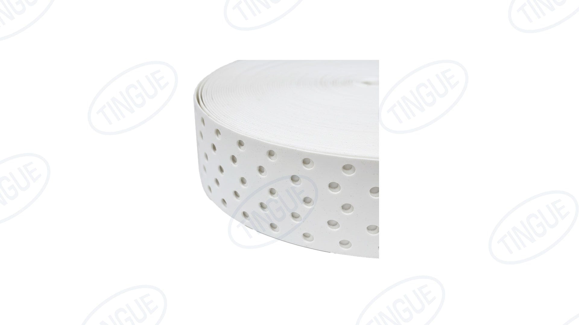 shop.tingue.com 02.51T PERFORATED POLYFELT BELTING 3-3/4" (95MM) WIDE - IMPORT - 165FT ROLL