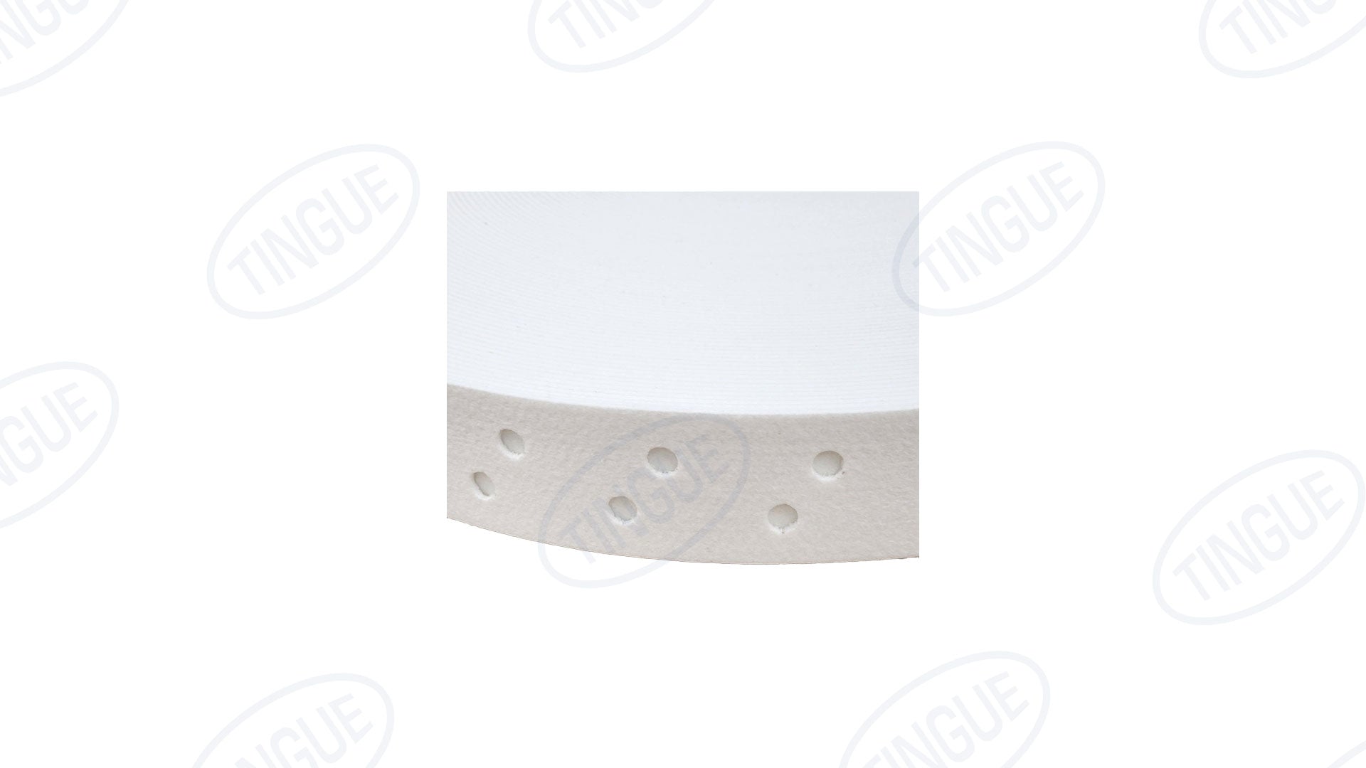 shop.tingue.com 02.51T PERFORATED POLYFELT BELTING 1-1/2" (40MM) WIDE - IMPORT - 165FT ROLL