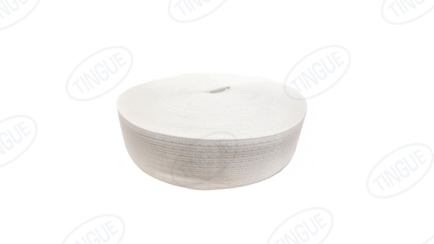 shop.tingue.com 02.51T COTTON TWILL BELTING 100MM (4") WIDE - 165FT ROLL