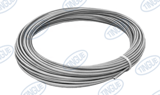 shop.tingue.com 02.02T NYLON COVERED STEEL CABLE PIN FOR RS125 LACING - 100 FT/BOX
