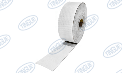 shop.tingue.com 02.01T 2-PLY WHITE GRID BELT C/L 5" WIDE CUT BELT x CUSTOM LENGTH