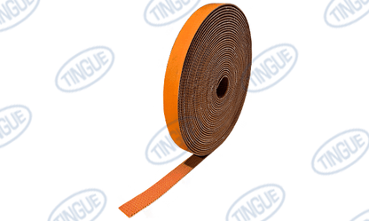shop.tingue.com 02.01T 3-PLY ORANGE KLING TOP BELT C/L - 4" WIDE CUT BELT x CUSTOM LENGTH