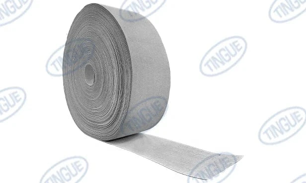 shop.tingue.com 02.51T GREY FELT TOP BELTING 4-1/2" (110mm) WIDE - NON-PERFORATED - 330FT ROLL