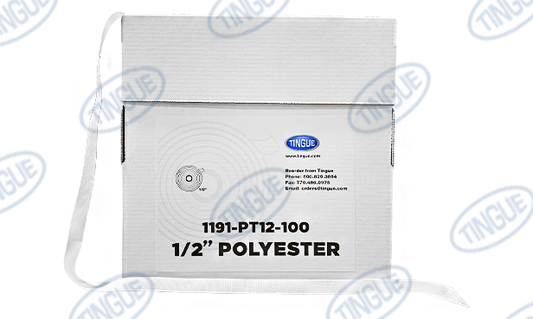 shop.tingue.com 01.07T 1/2" POLYESTER GUIDE TAPE 100 YARD ROLL - FULL CASE OF 24