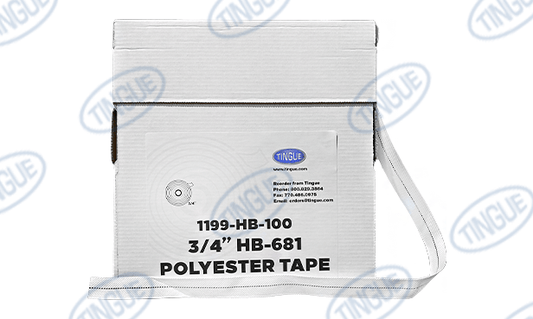 shop.tingue.com 01.07T HB-681 POLYESTER TAPE 3/4" - 100 YARD ROLL- FULL CASE OF 24