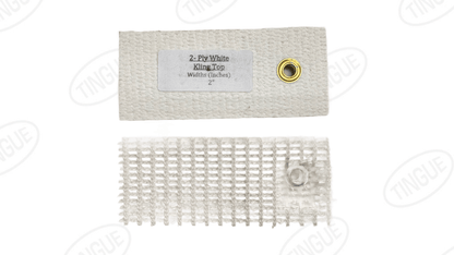 1054-2WKT200-CUT - 2-PLY WHITE KLING TOP BELT C/L - 2" WIDE CUT BELT X CUSTOM LENGTH