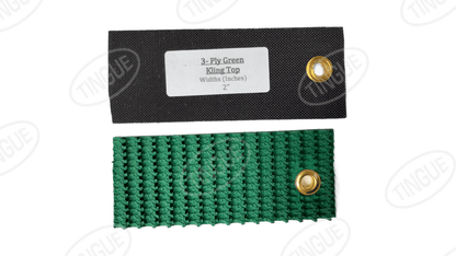 1054-3GKT200-CUT - 3-PLY GREEN KLING TOP C/L - 2" WIDE CUT BELT X CUSTOM LENGTH