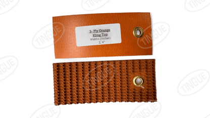 1054-3OKT400-CUT - 3-PLY ORANGE KLING TOP BELT C/L - 4" WIDE CUT BELT X CUSTOM LENGTH