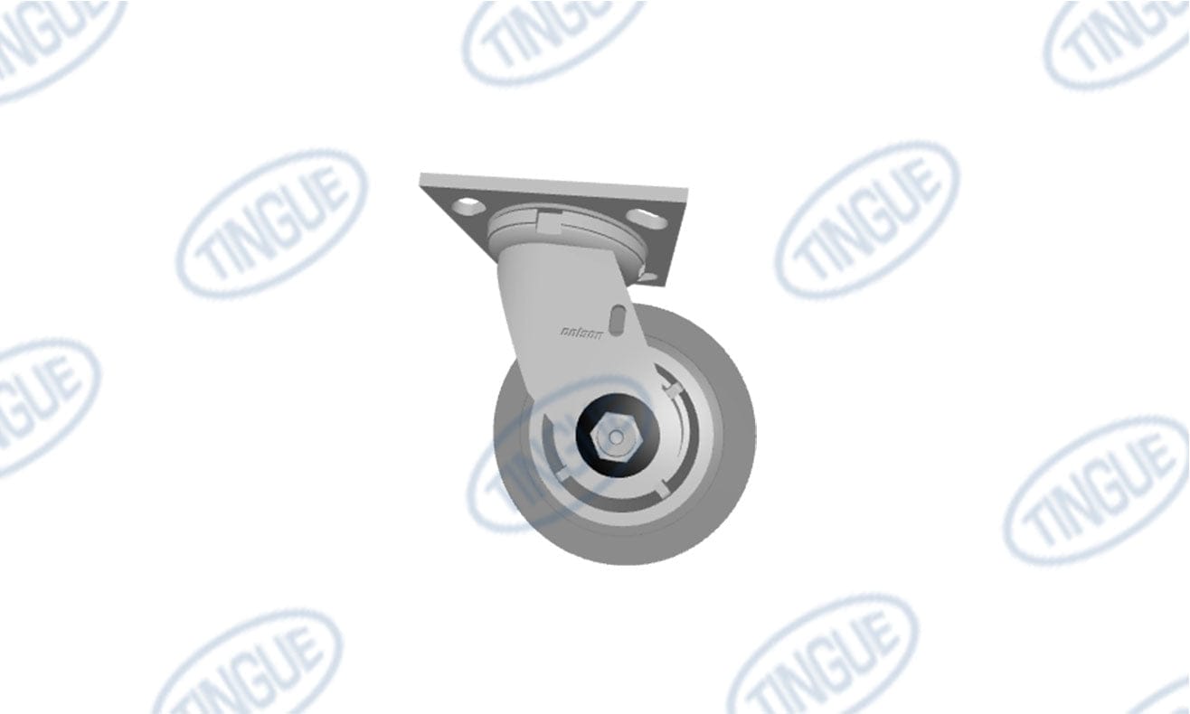 shop.tingue.com 09.09T 5" X 2" COLSON "ENCORE" GREY PERFORMA FLAT CASTER - SWIVEL