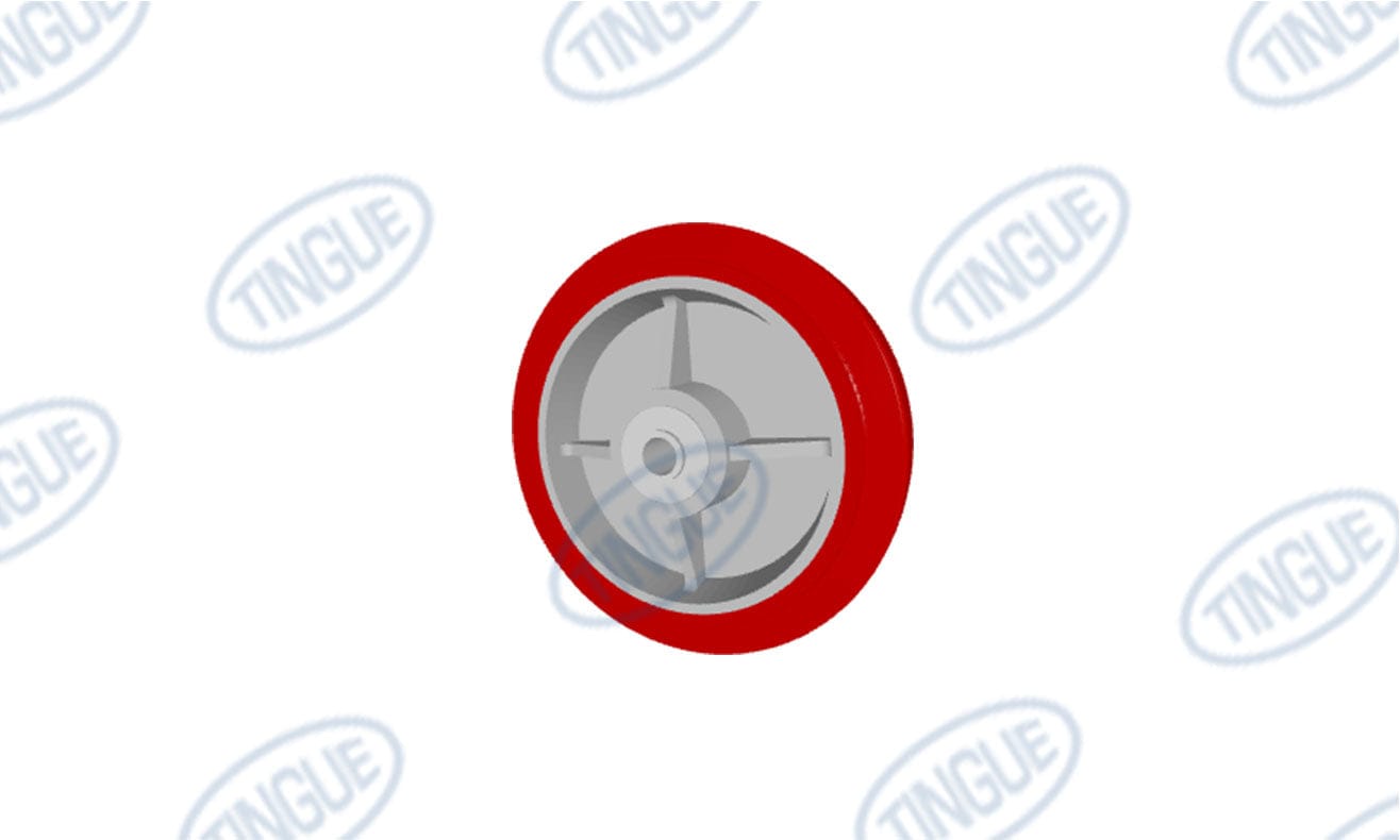 shop.tingue.com 09.09T 6" X 2" POLY WHEEL WITH BALL BEARING