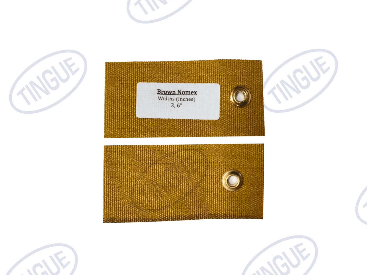 shop.tingue.com 02.01T BROWN NOMEX BELT - C/L & TURNBACK 6" WIDE X 123" LONG