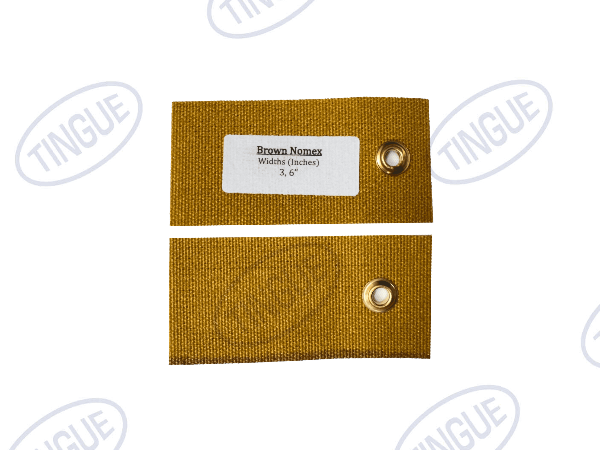 shop.tingue.com 02.01T BROWN NOMEX BELT - C/L & TURNBACK 6" WIDE X 123" LONG