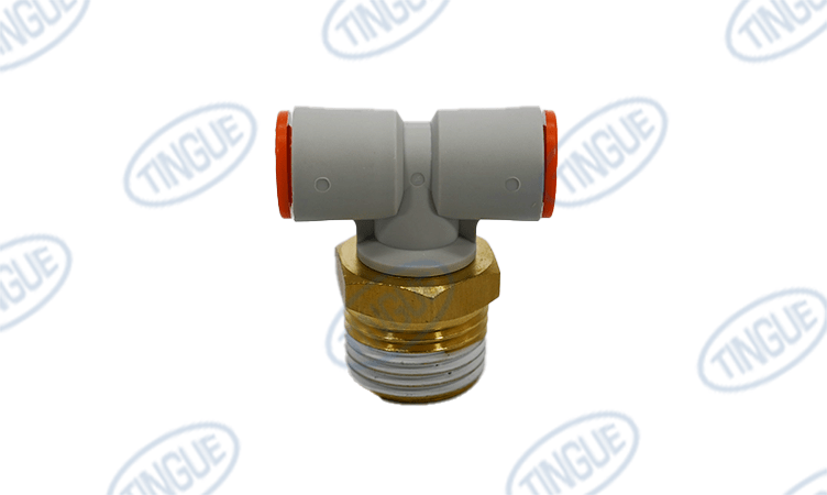 shop.tingue.com T-11 TEE 3/8" NPT 1/2" OD 1/2" OD