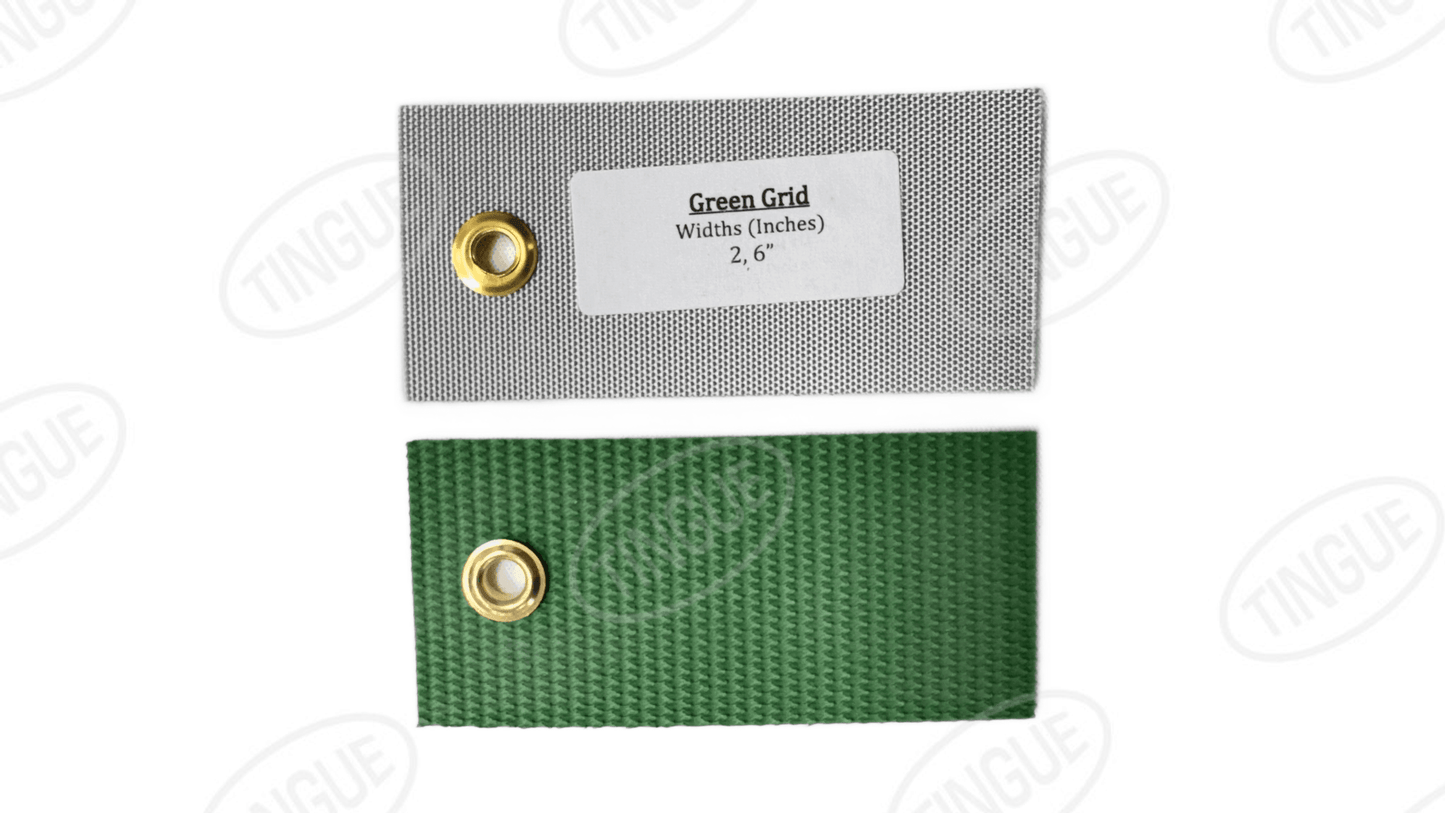 1054-GG200-CUT - GREEN GRID BELT C/L - 2" WIDE CUT BELT  X CUSTOM LENGTH