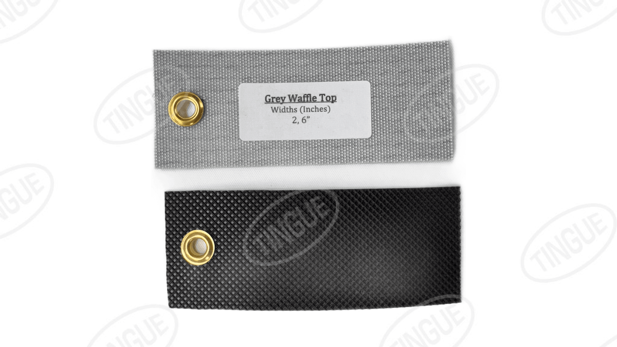 1054-GWT600-CUT - GRAY WAFFLE TOP BELT C/L - 6" WIDE CUT BELT X CUSTOM LENGTH