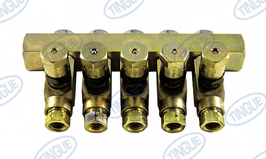 American Laundry Machinery T-1 MANIFOLD, LINCOLN OILER INJECTOR, 5-PORT