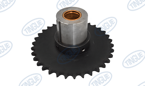 American Laundry Machinery T-7 HUB, WITH 34 TOOTH SPROCKET, HERRINGBONE CONVERSION, BRASS BUSHING