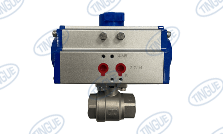 shop.tingue.com T-11 BALL VALVE , PNEUMATIC 1" 316 SS