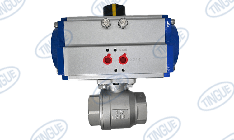 shop.tingue.com T-11 BALL VALVE , PNEUMATIC 1 1/4" 316 SS