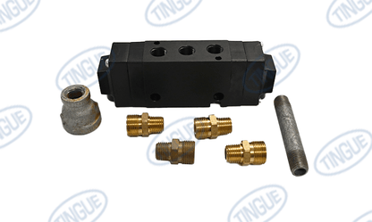 shop.tingue.com T-12 1/4 4 WAY VALVE WITH FITTINGS