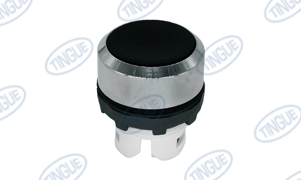 Tingue Parts Store T-1 PUSH BUTTON, CHROME, FLUSH, BLACK